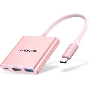 3-in-1 USB C Hub with 100W Power Delivery,USB 3.0 &4K HDMI for 2023-2016 MacBook